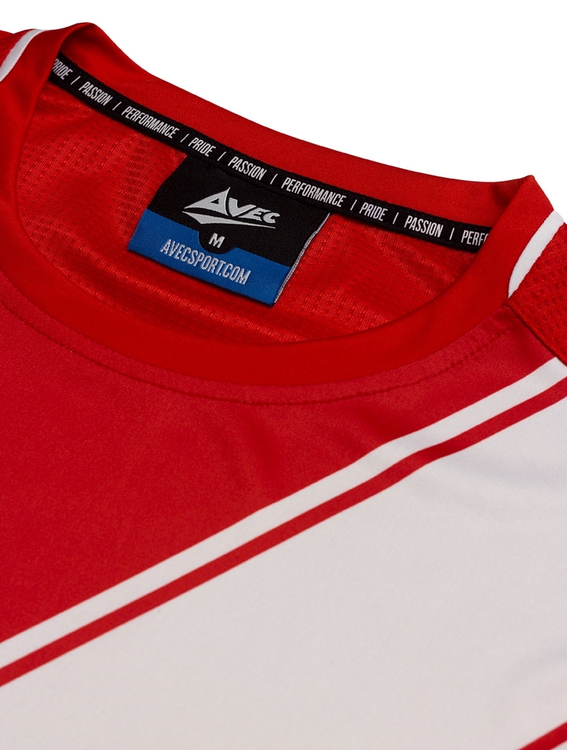 picture of s/s fusion sash jersey - red/white