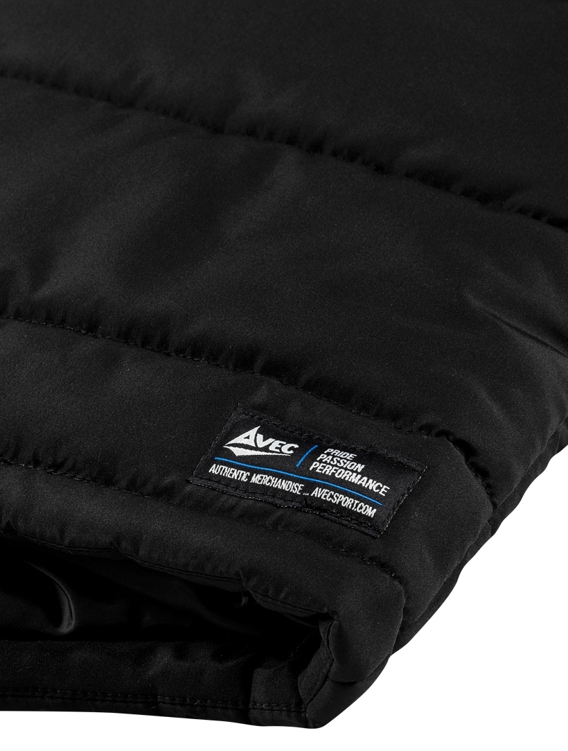 picture of elite + padded bench jacket - black