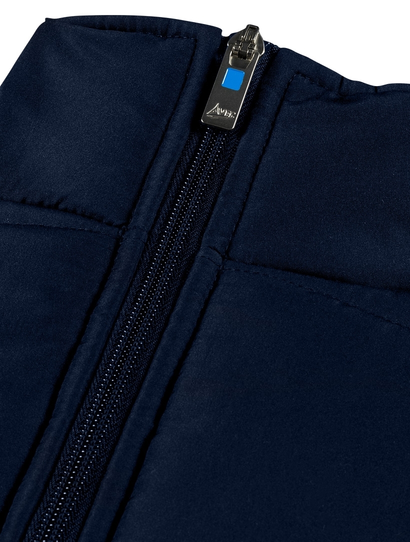 Navy Padded Bench Jacket | Navy Football Coat | Avec Sport
