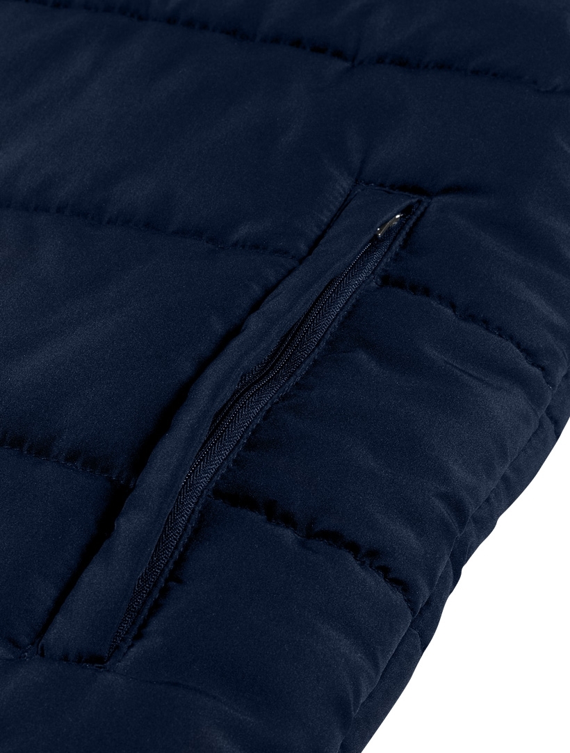 picture of elite + padded bench jacket - navy