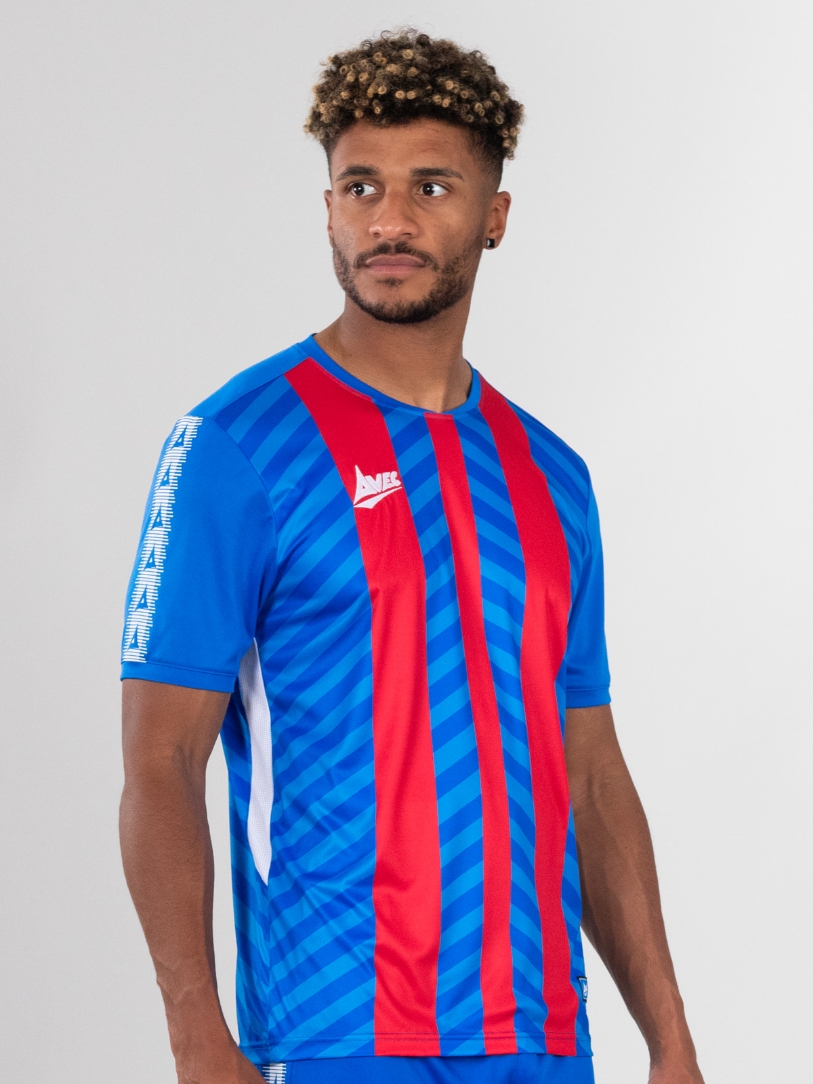 Red & Blue Stripe Jersey | Stripe Sports Jersey | Avec Sport