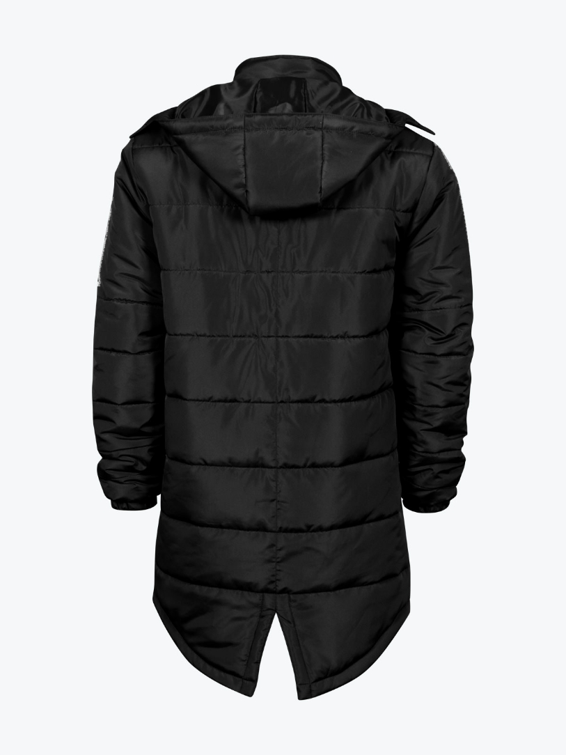 Evolve Black Football Bench Coat Avec Sport