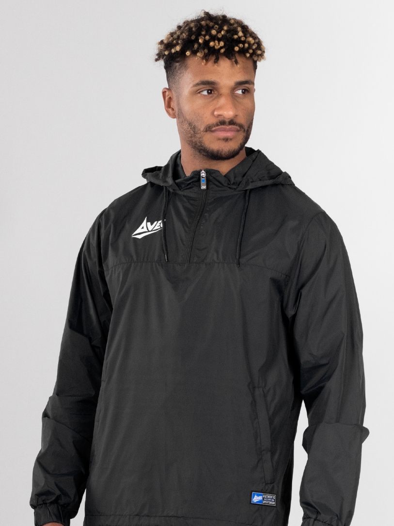 Focus Black Quarter Zip Jacket Rain Jackets Avec Sport