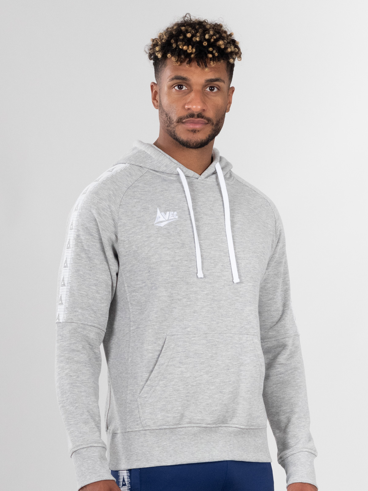picture of retro hoodie - grey