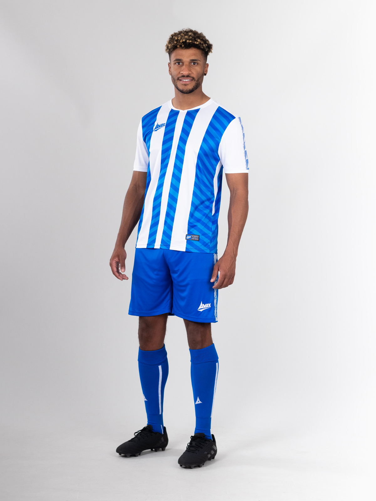 picture of team id pro stripe jersey - white/royal
