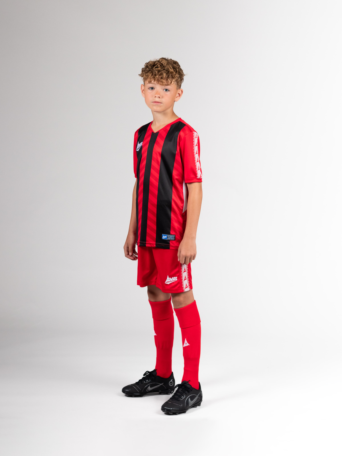 picture of team id pro stripe jersey - red/black