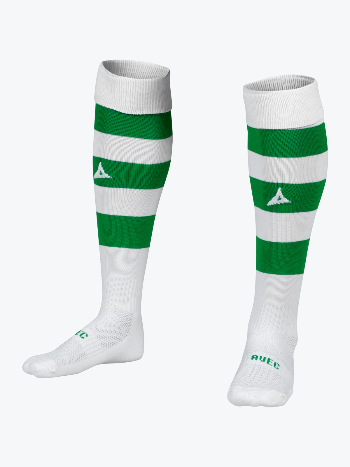picture of pro hoop sock - green/white