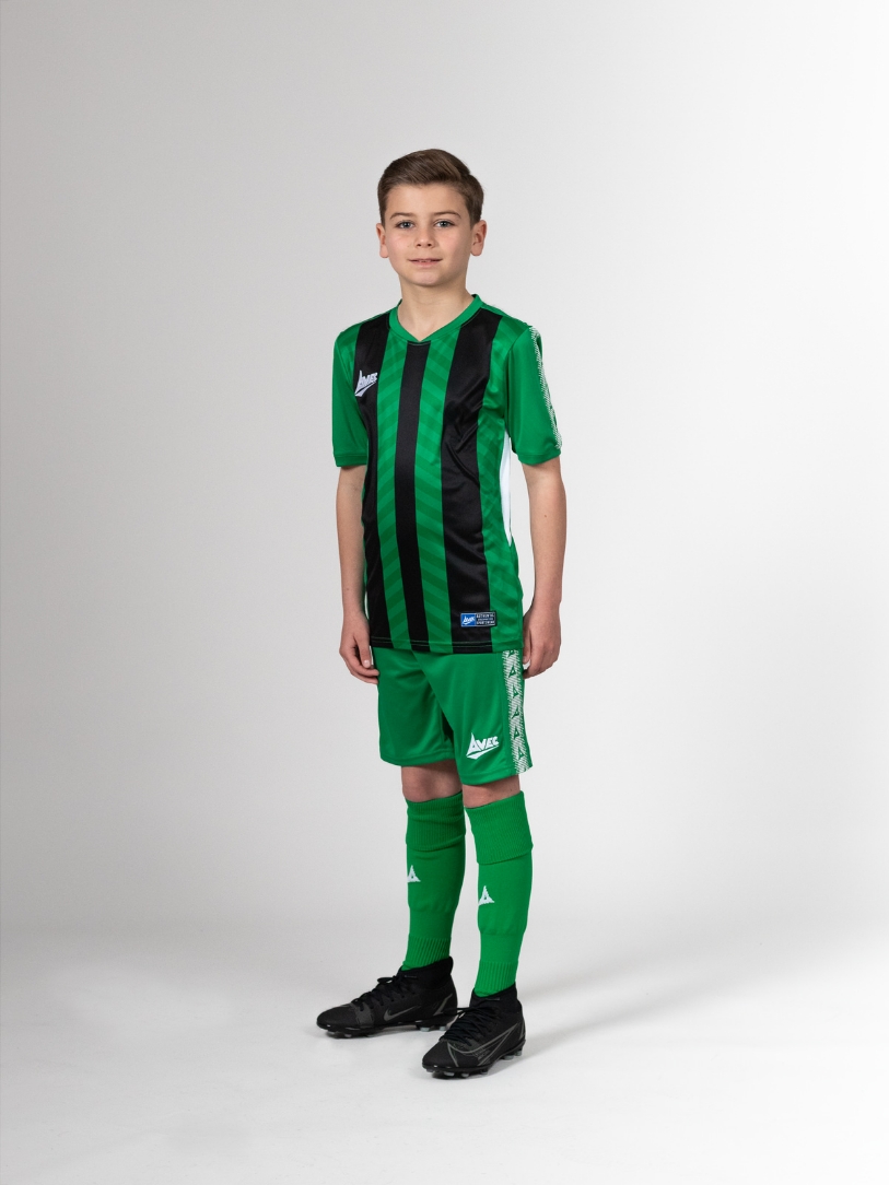 Team ID Pro Green & Black Stripe Football Jersey Avec Sport
