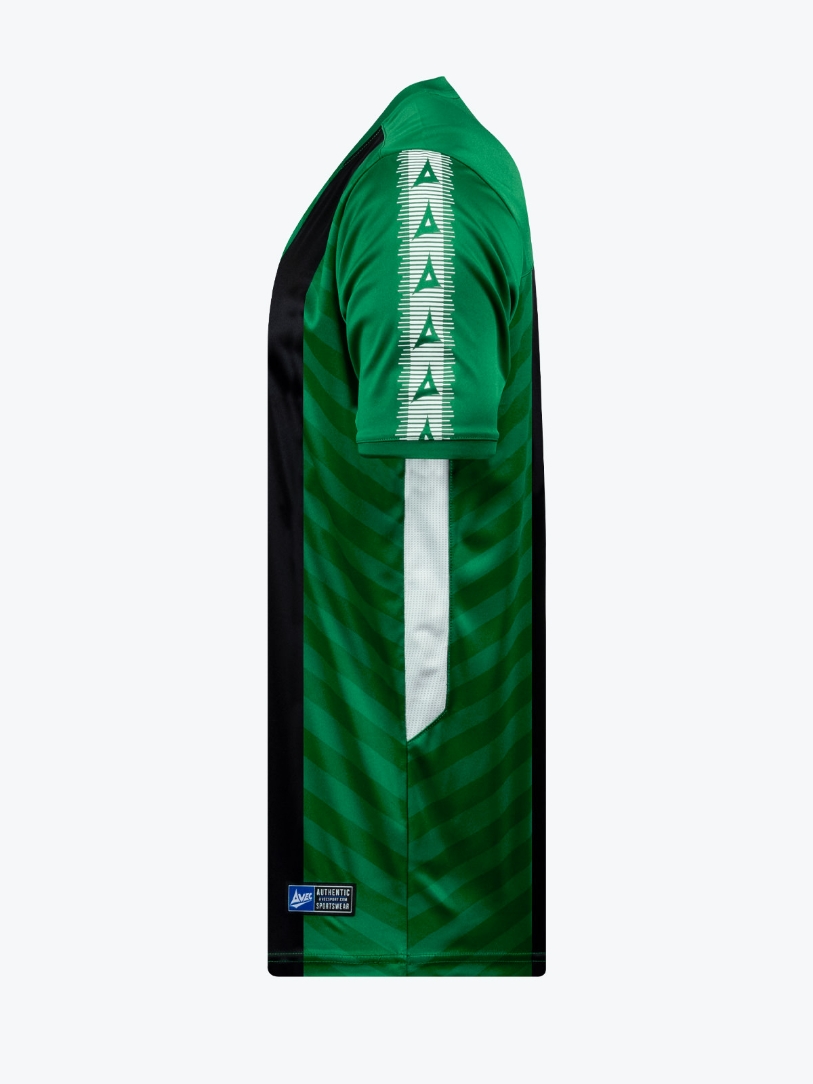 Team ID Pro Green & Black Stripe Football Jersey Avec Sport