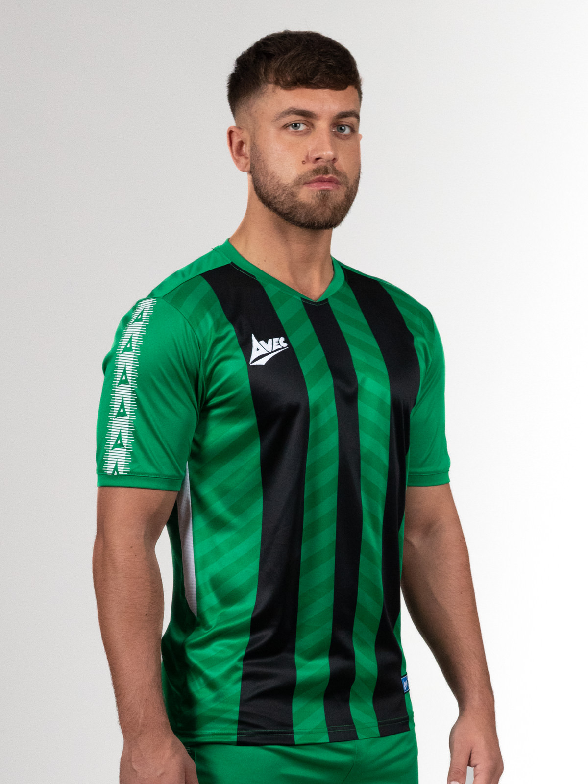 picture of team id pro stripe jersey - green/black
