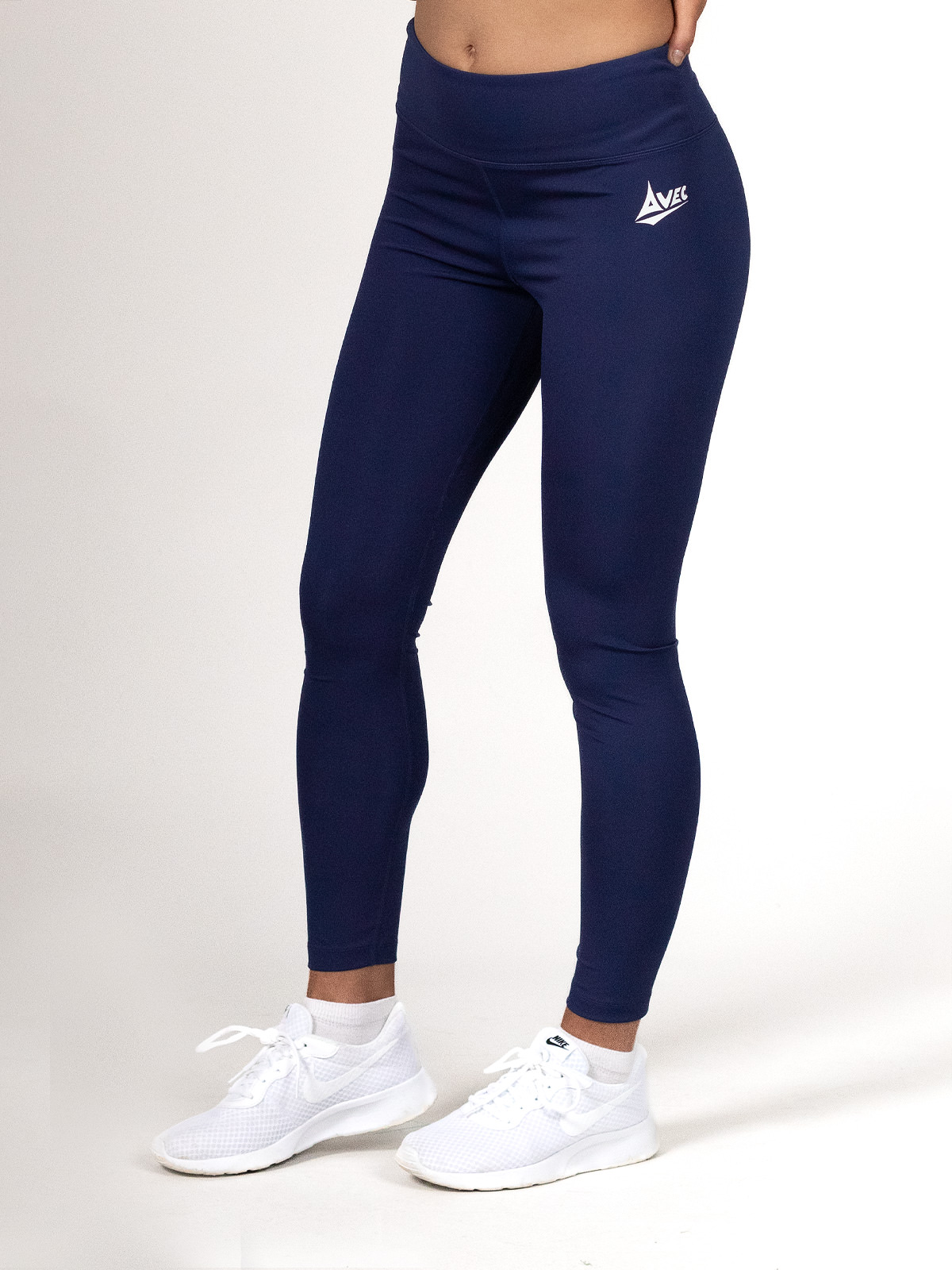picture of womens tech leggings - navy
