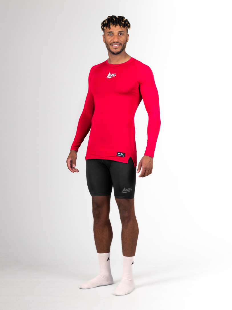 Red Fusion Body Fit Jersey | Training Tops | Avec Sport