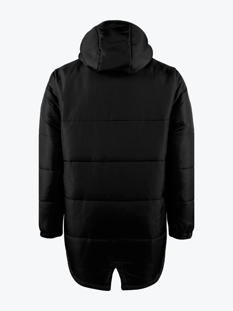 Black Evolve Padded Bench Jacket Avec Sport