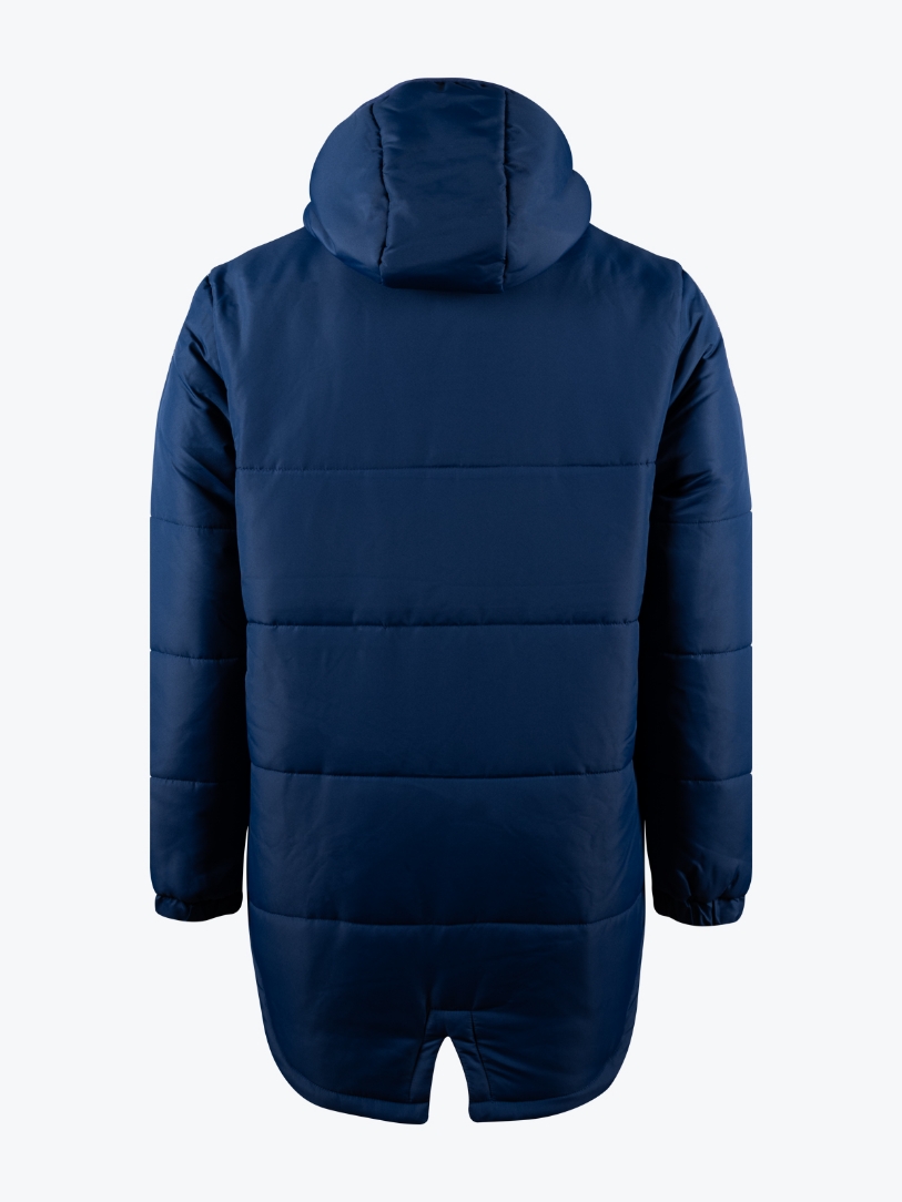 Navy Evolve Padded Bench Jacket Avec Sport