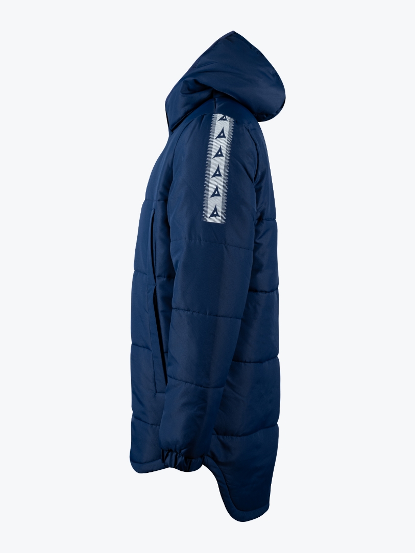 Navy Evolve Padded Bench Jacket Avec Sport