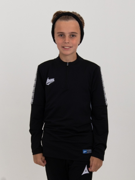 This kids jumper features a quarter zip design and uses our heritage 'A' logo design. 