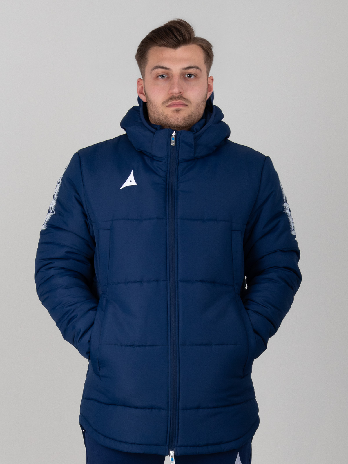 picture of evolve padded bench jacket - navy