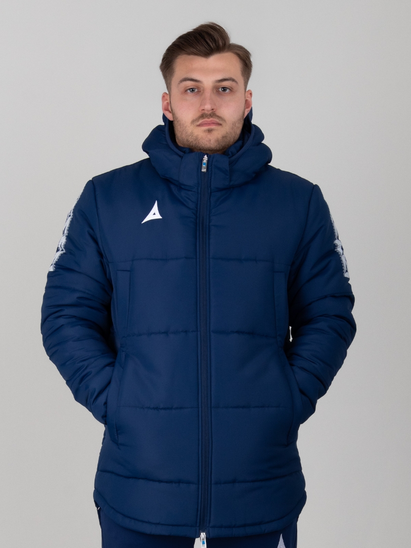 Navy Evolve Bench Jacket | Padded Bench Coat | Avec Sport