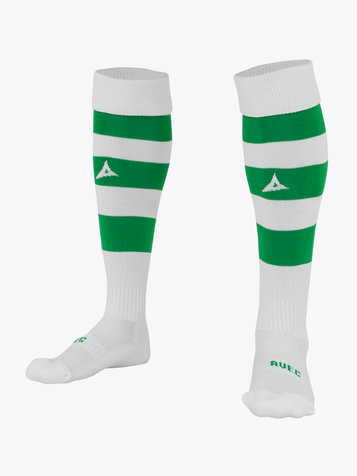 picture of pro hoop sock - green/white