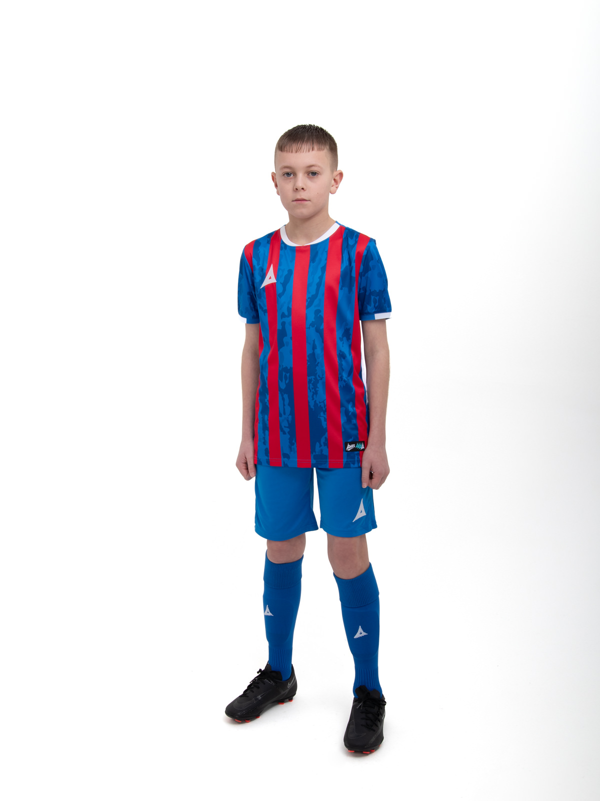 picture of pro intent stripe jersey - royal/red