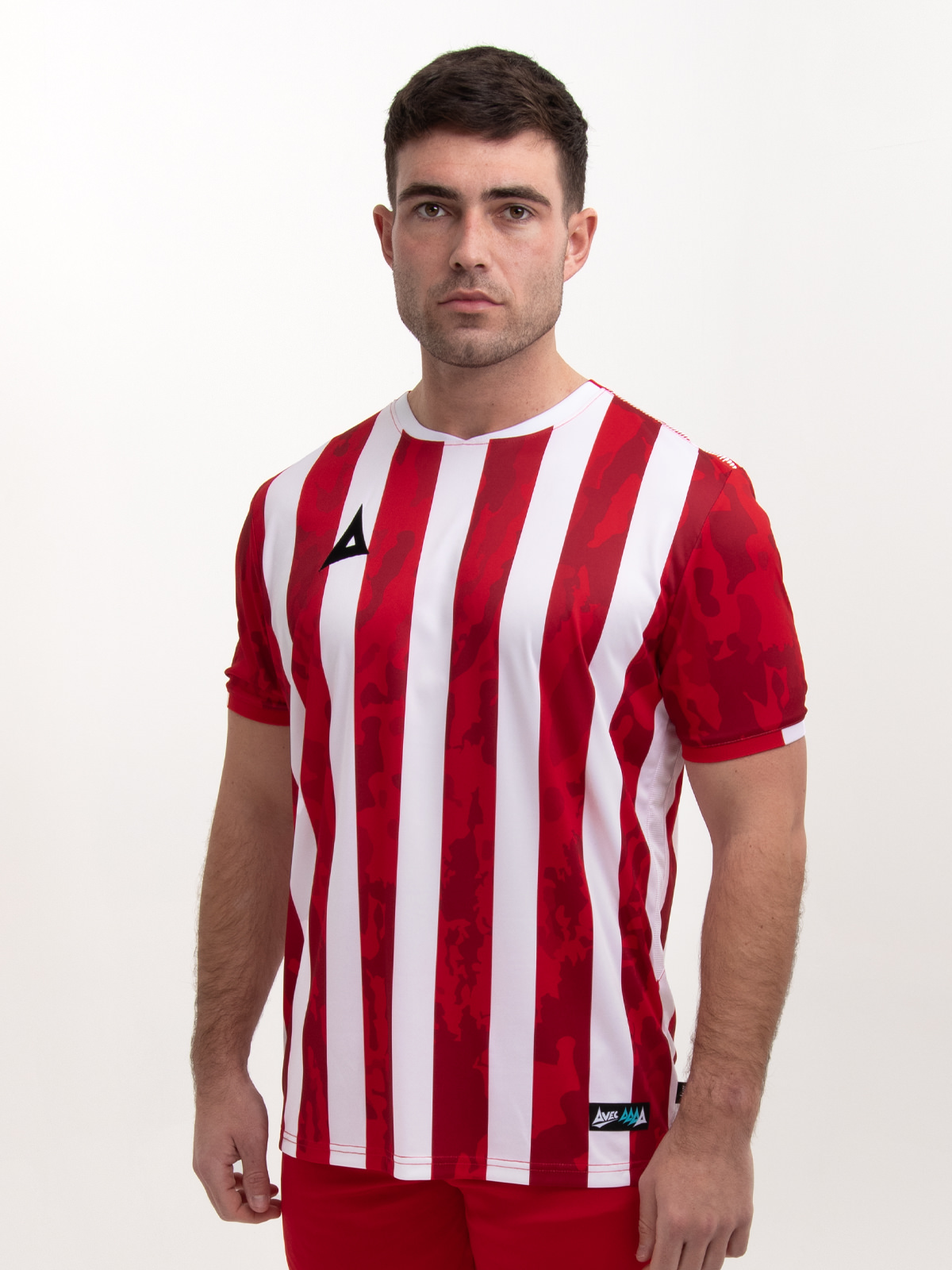 picture of pro intent stripe jersey - red/white