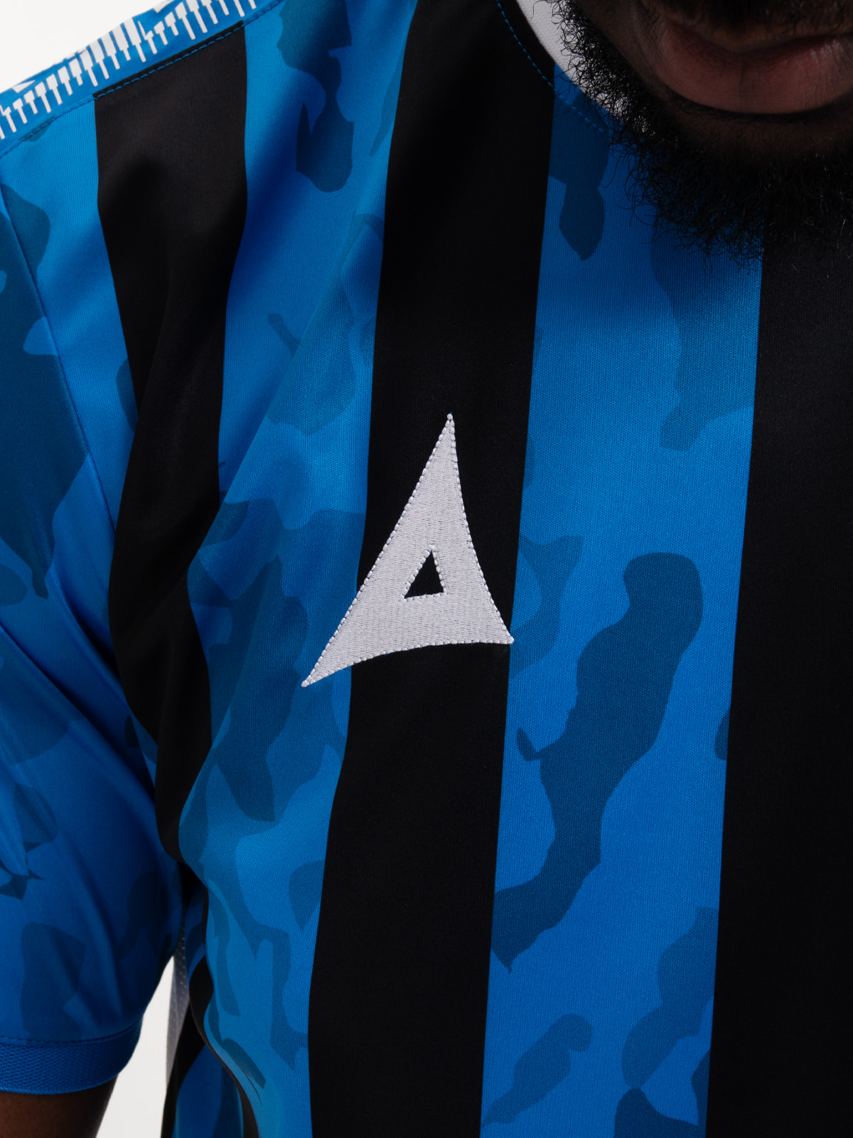 picture of pro intent stripe jersey - royal/black