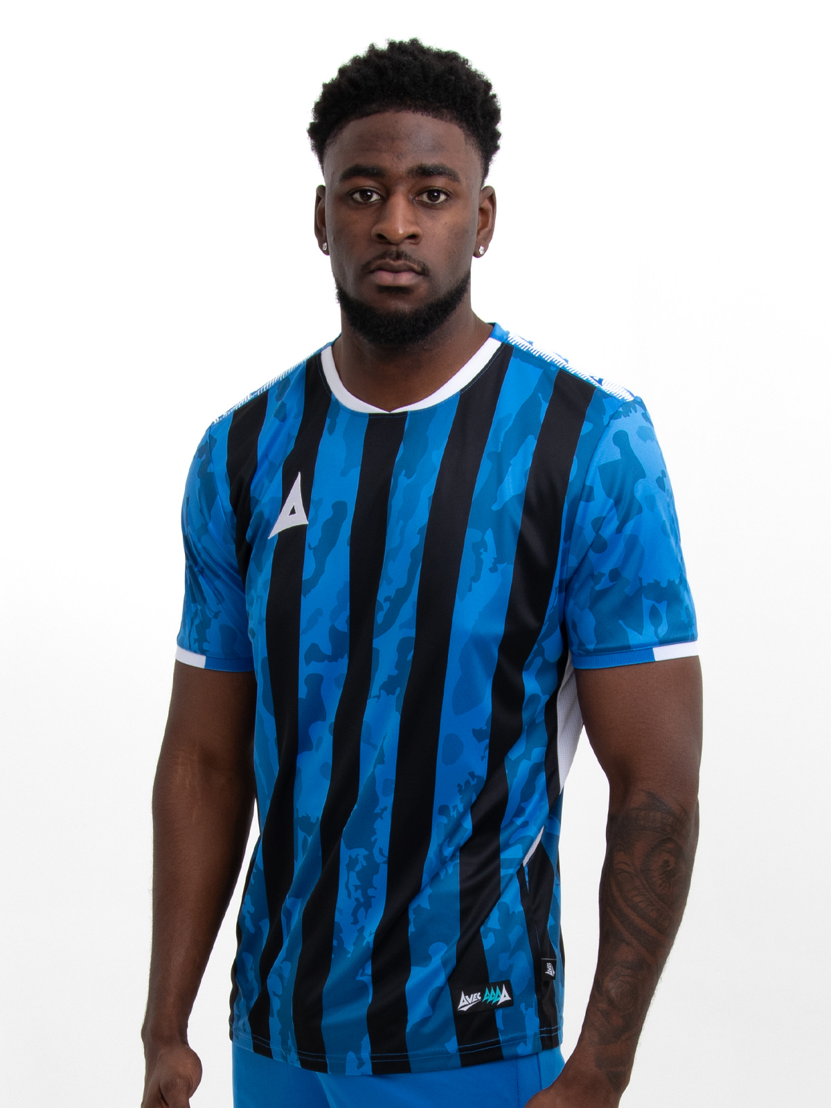 picture of pro intent stripe jersey - royal/black