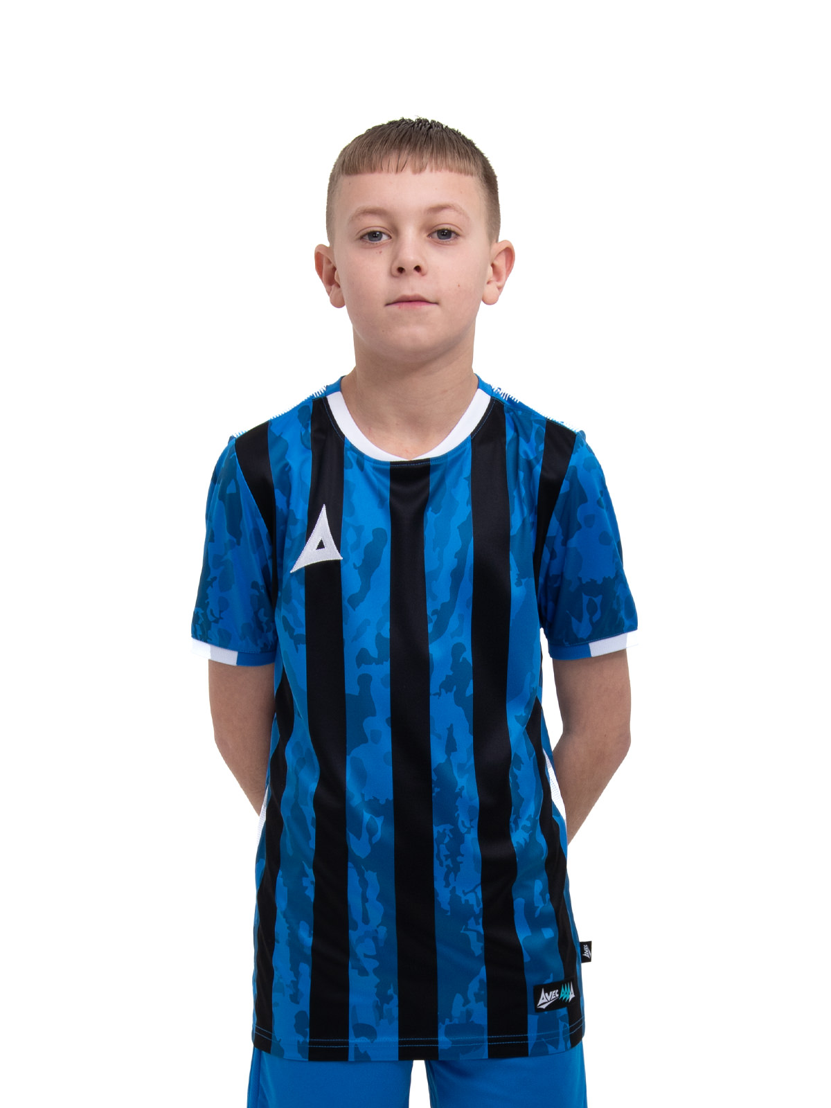 picture of pro intent stripe jersey - royal/black