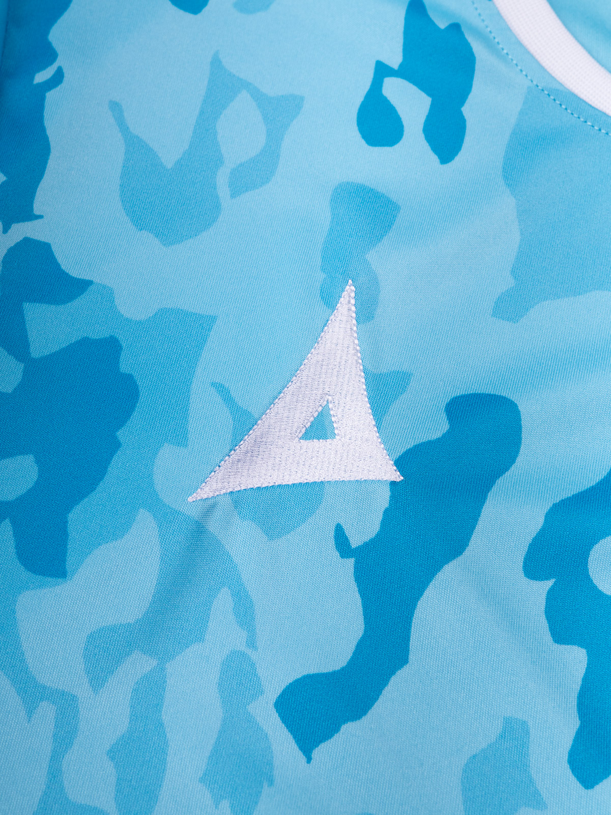 sublimated camo print on the front panel.