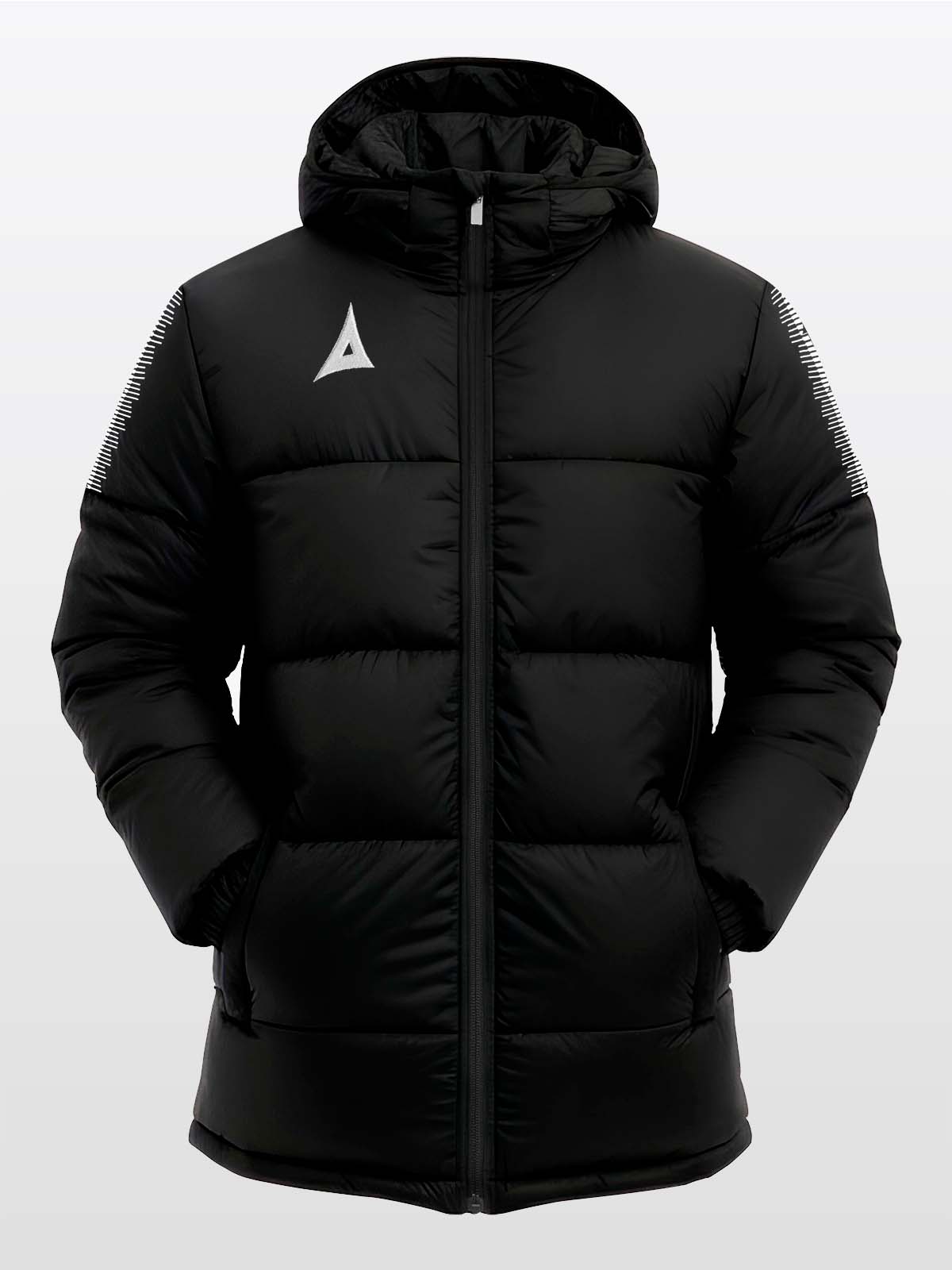 front view of the avec evolve pro padded jacket in black