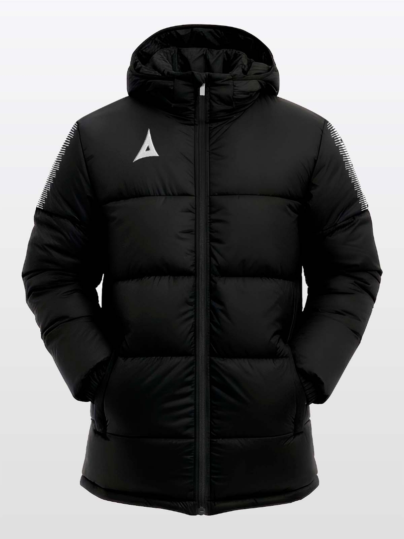 Front View of the Avec Evolve Pro Padded Jacket in Black