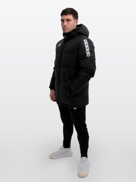 Avec Evolve Pro Padded Jacket in Black worn by model – full-body shot