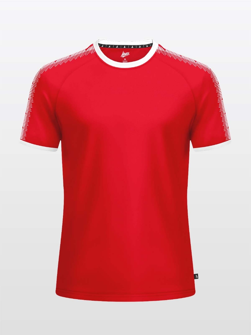 Front View of the Avec Evolve Red T-Shirt
