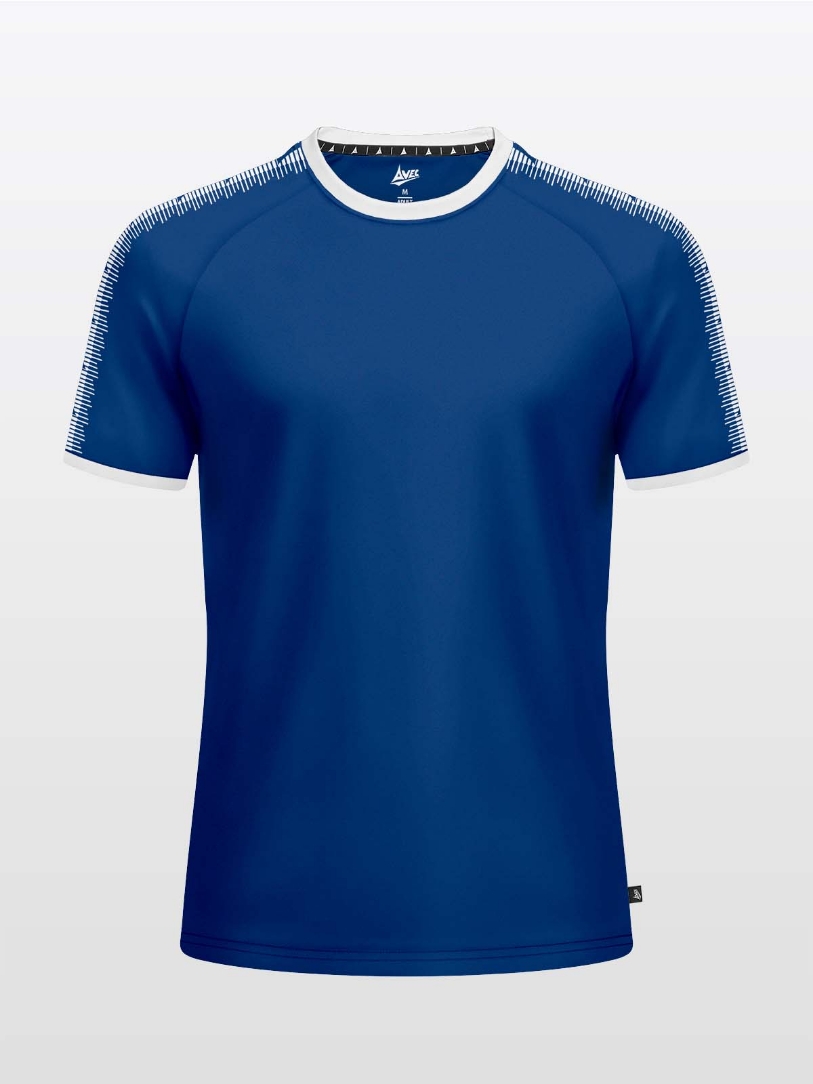 Front View of the Avec Evolve Navy T-Shirt