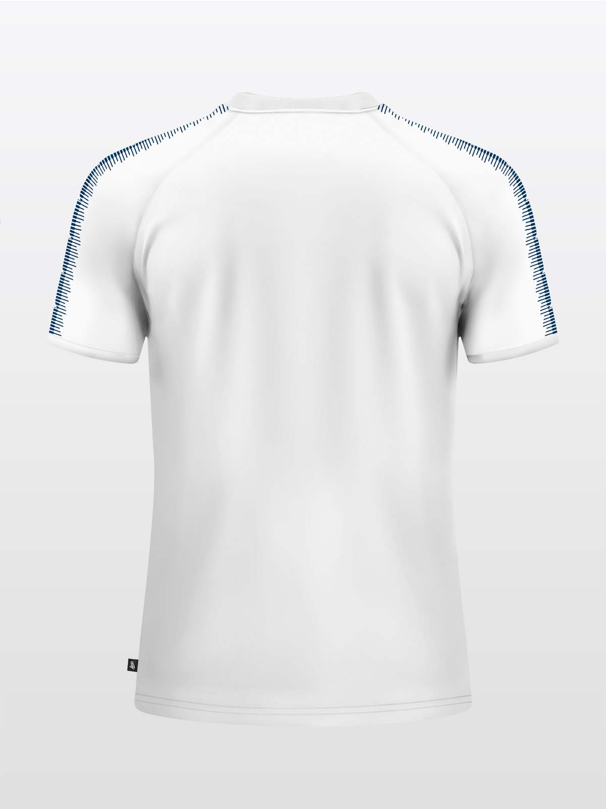back view of the avec evolve white t-shirt