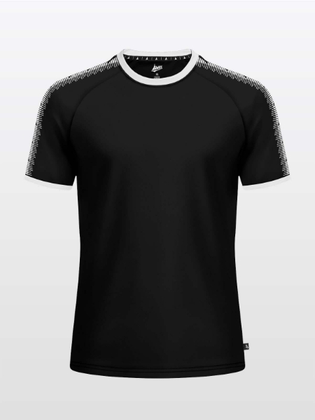 Front View of the Avec Evolve Black T-Shirt