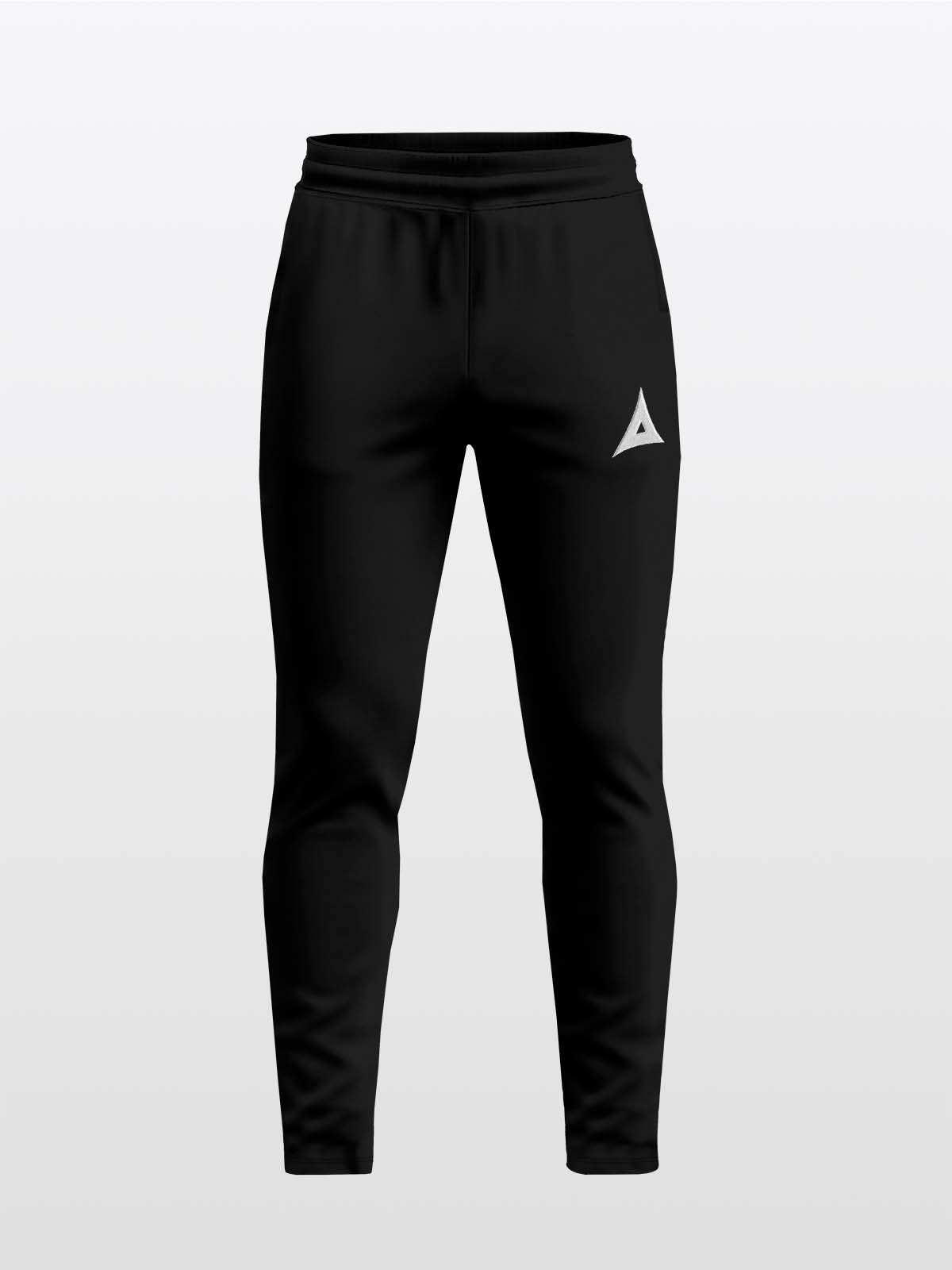 front view of the avec focus 2 black tech pant