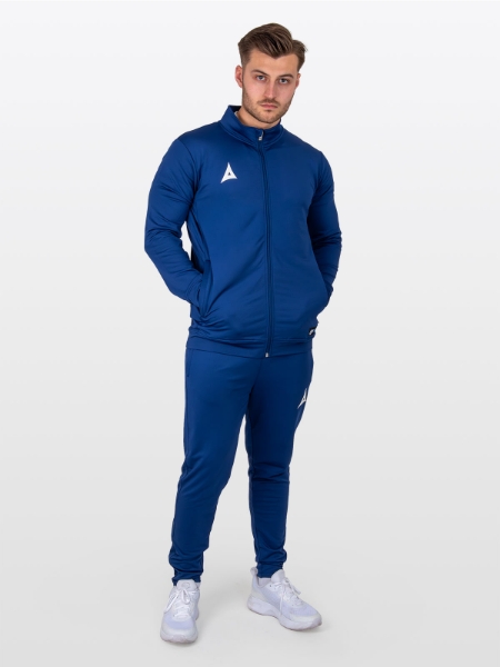 Model is wearing a plain matching Navy tracksuit, which items are sold as separates