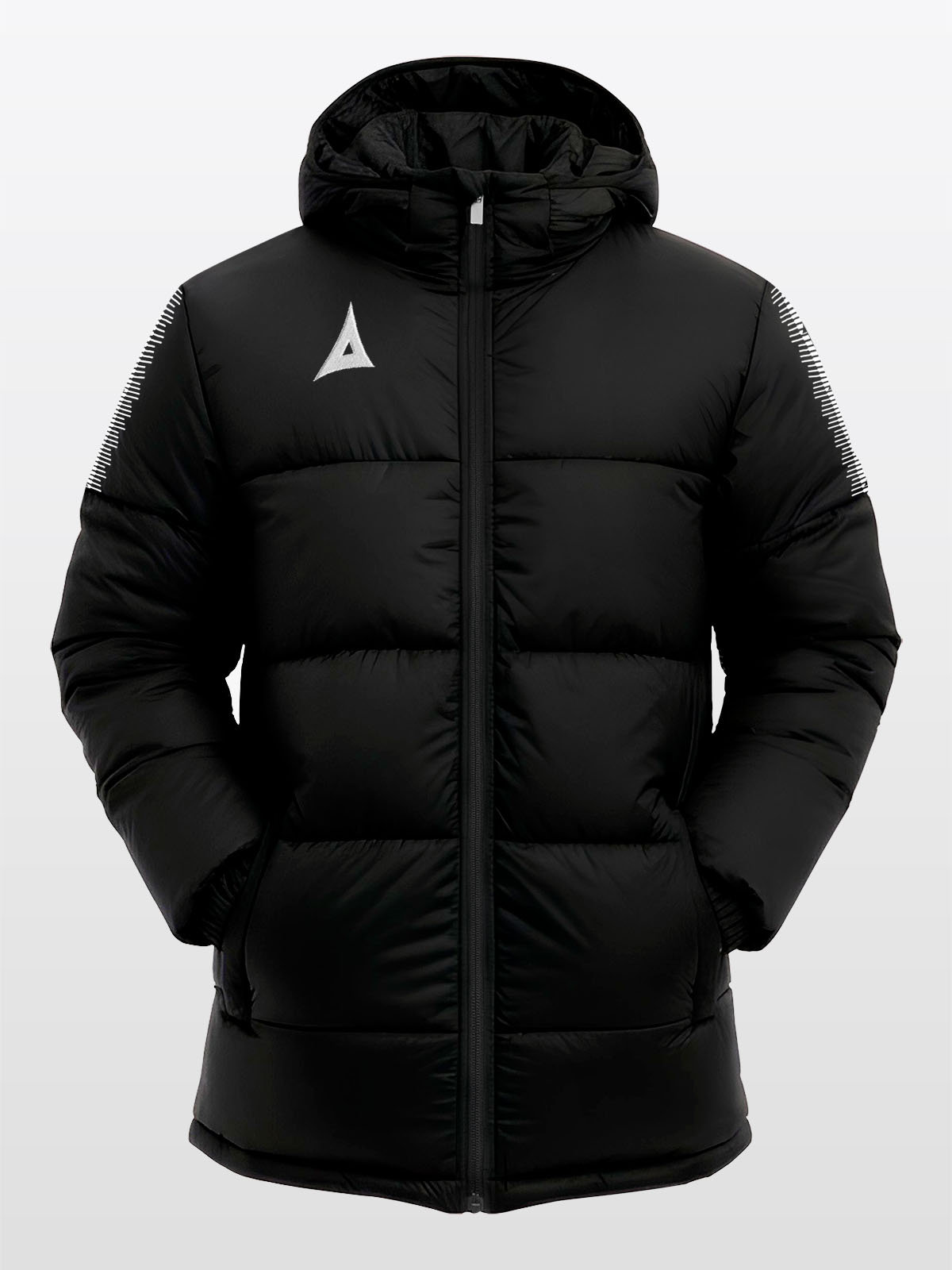 avec evolve pro padded jacket in black – front view