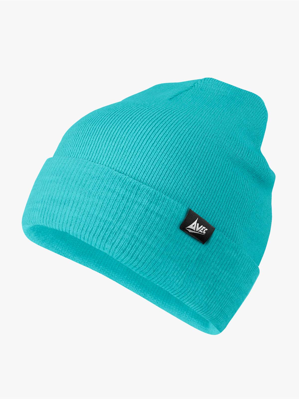 avec hyper blue beanie hat - profile view