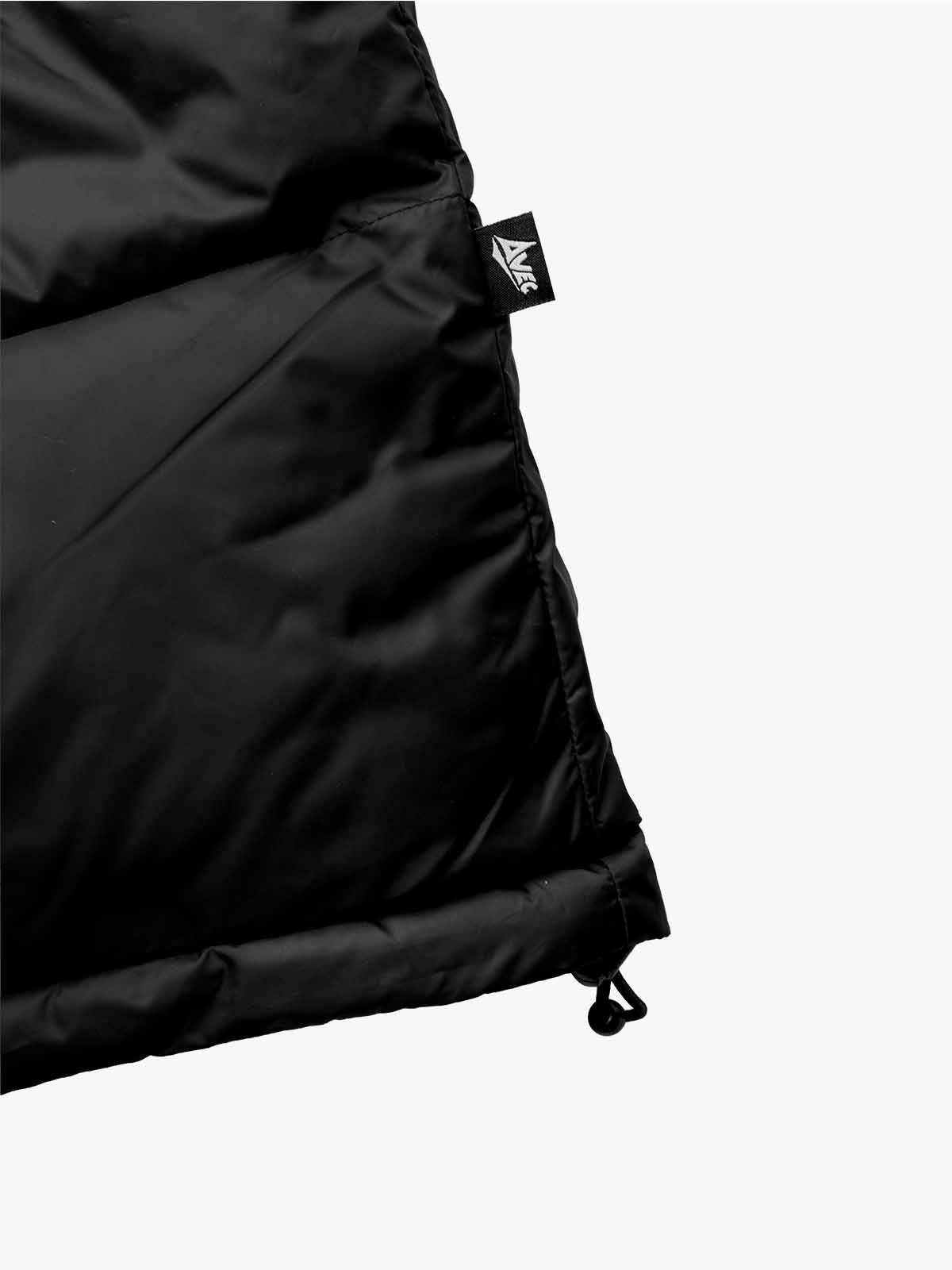 avec black evolve pro padded bench jacket - adjustable ribbed hem