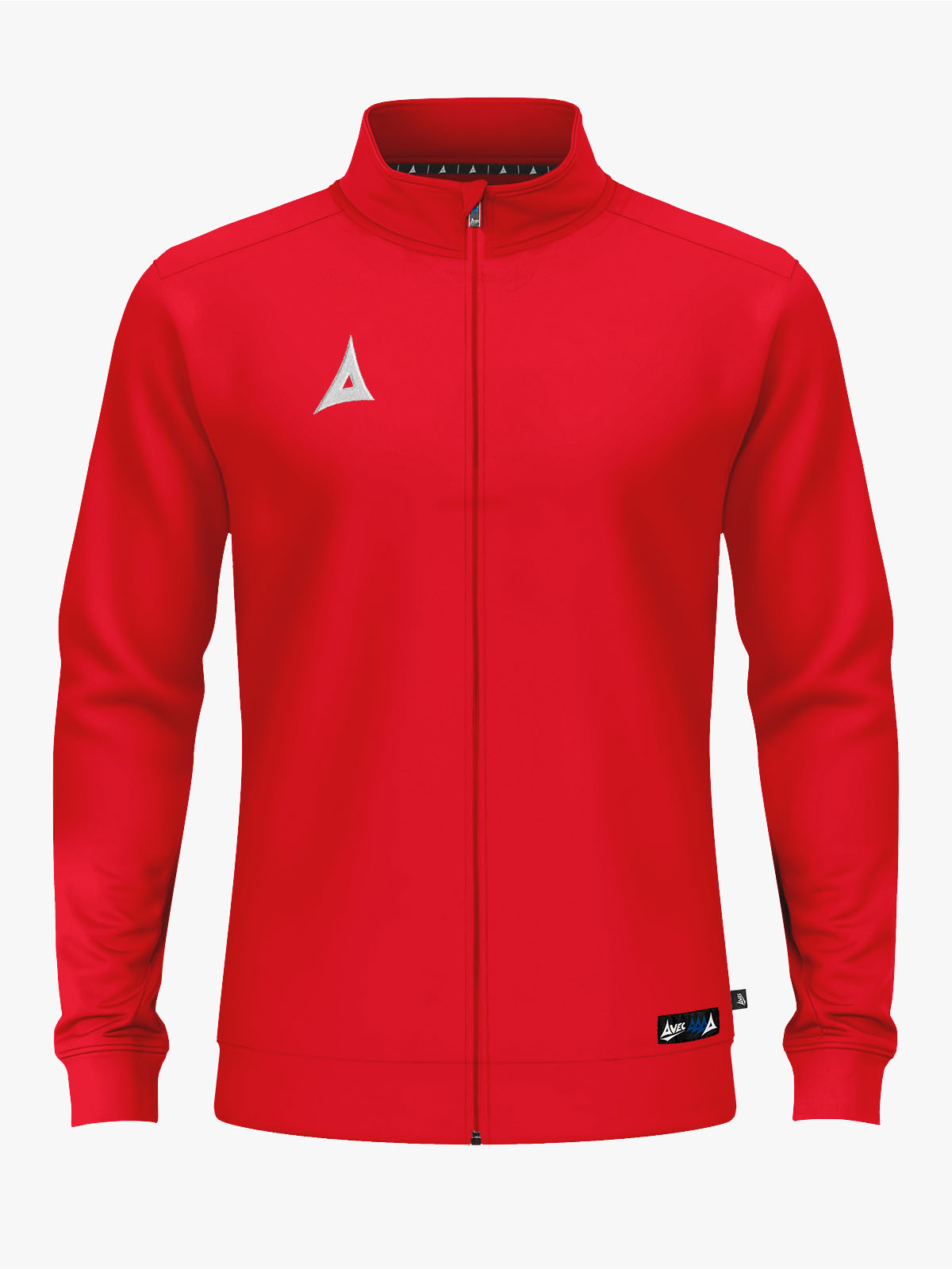 avec focus 2 red track jacket – front view