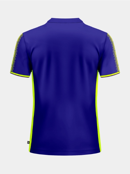 SQ Pro Jersey Purple with Neon Yellow Trim back view