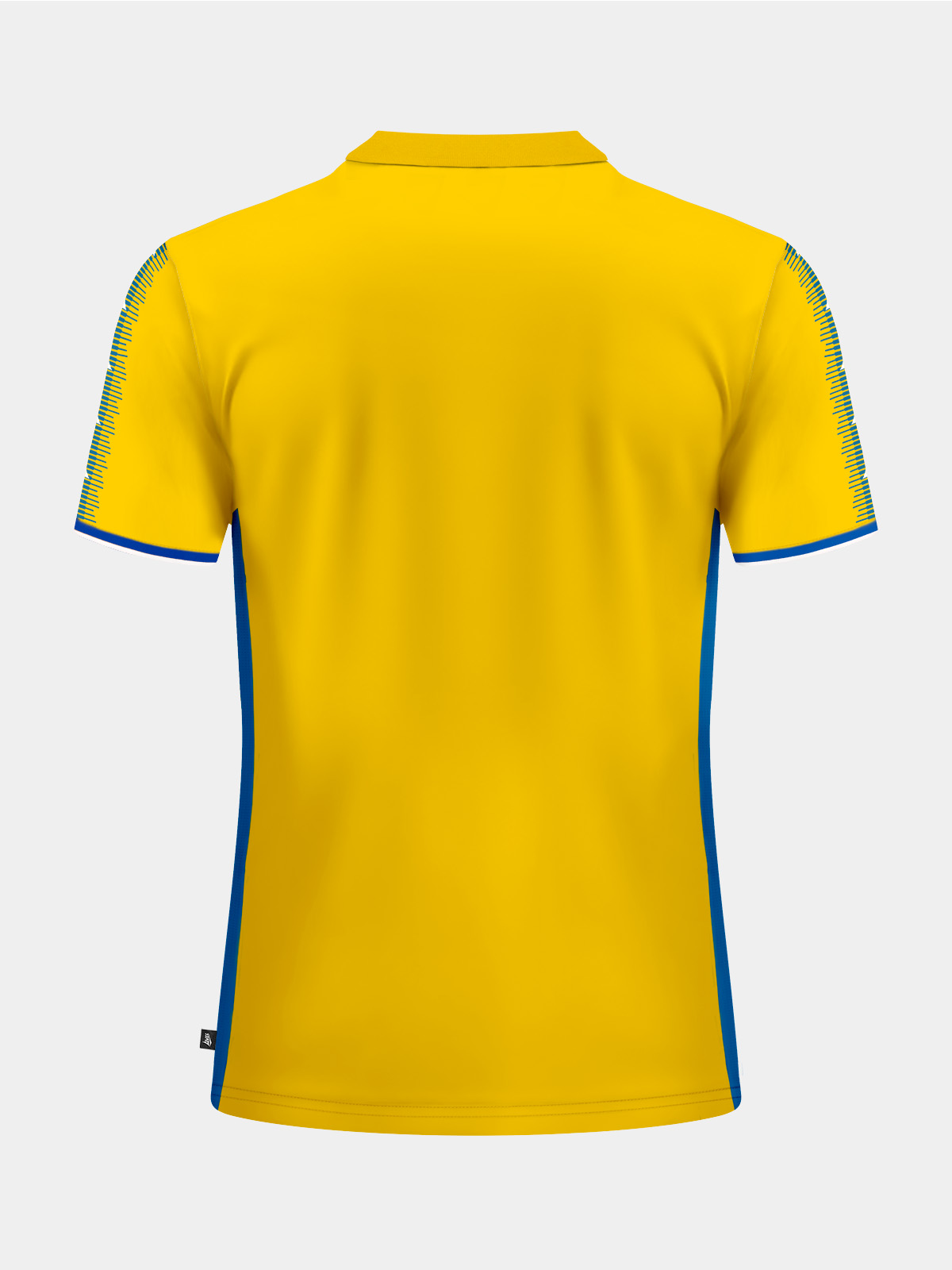 sq pro jersey yellow with royal blue trim back view