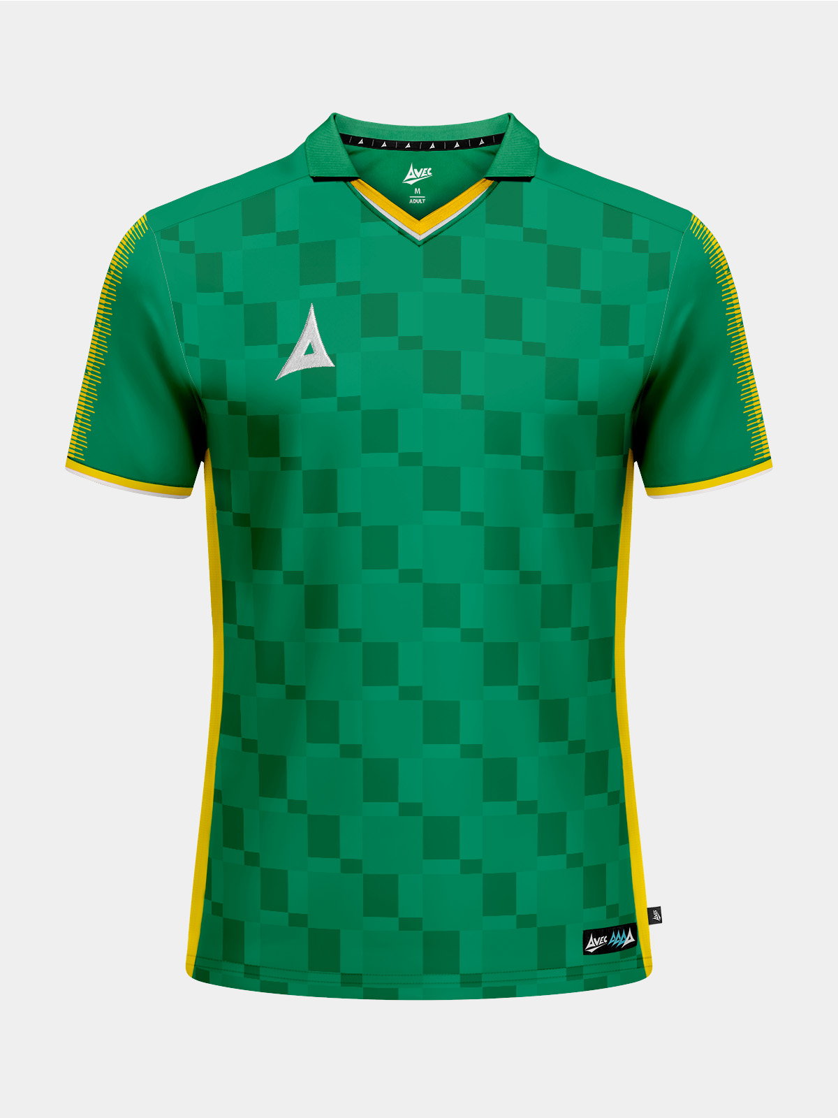 sq pro jersey green with yellow trim front view
