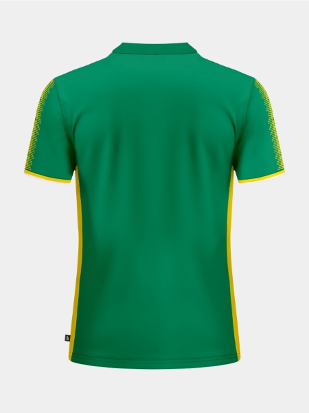 SQ Pro Jersey Green with Yellow Trim back view