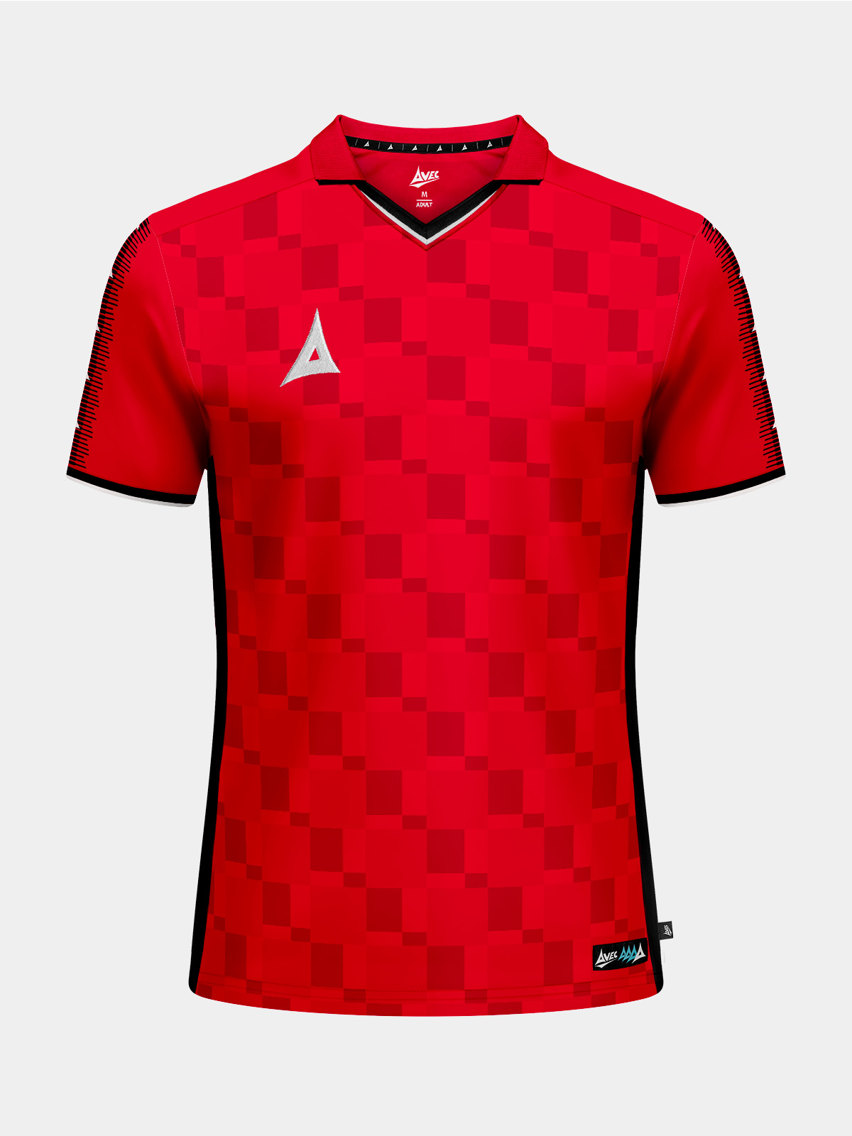 sq pro jersey red with black trim front view