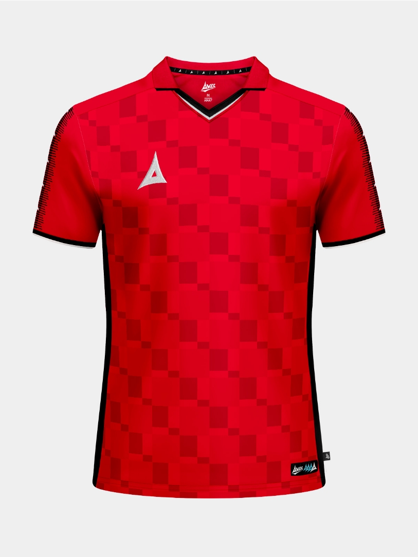 SQ Pro Jersey Red with Black Trim front view