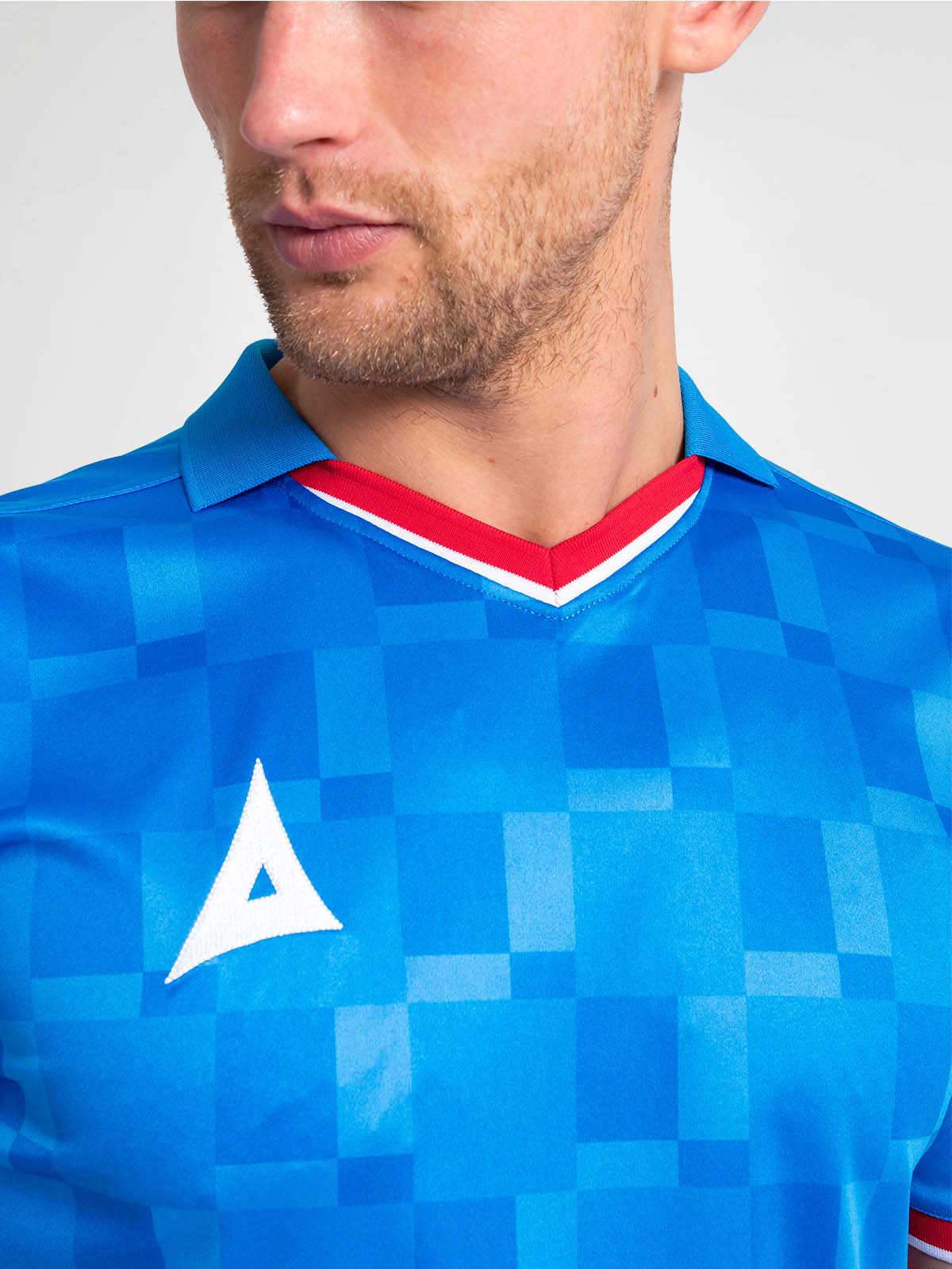 close‑up of sq pro fabric texture in royal blue