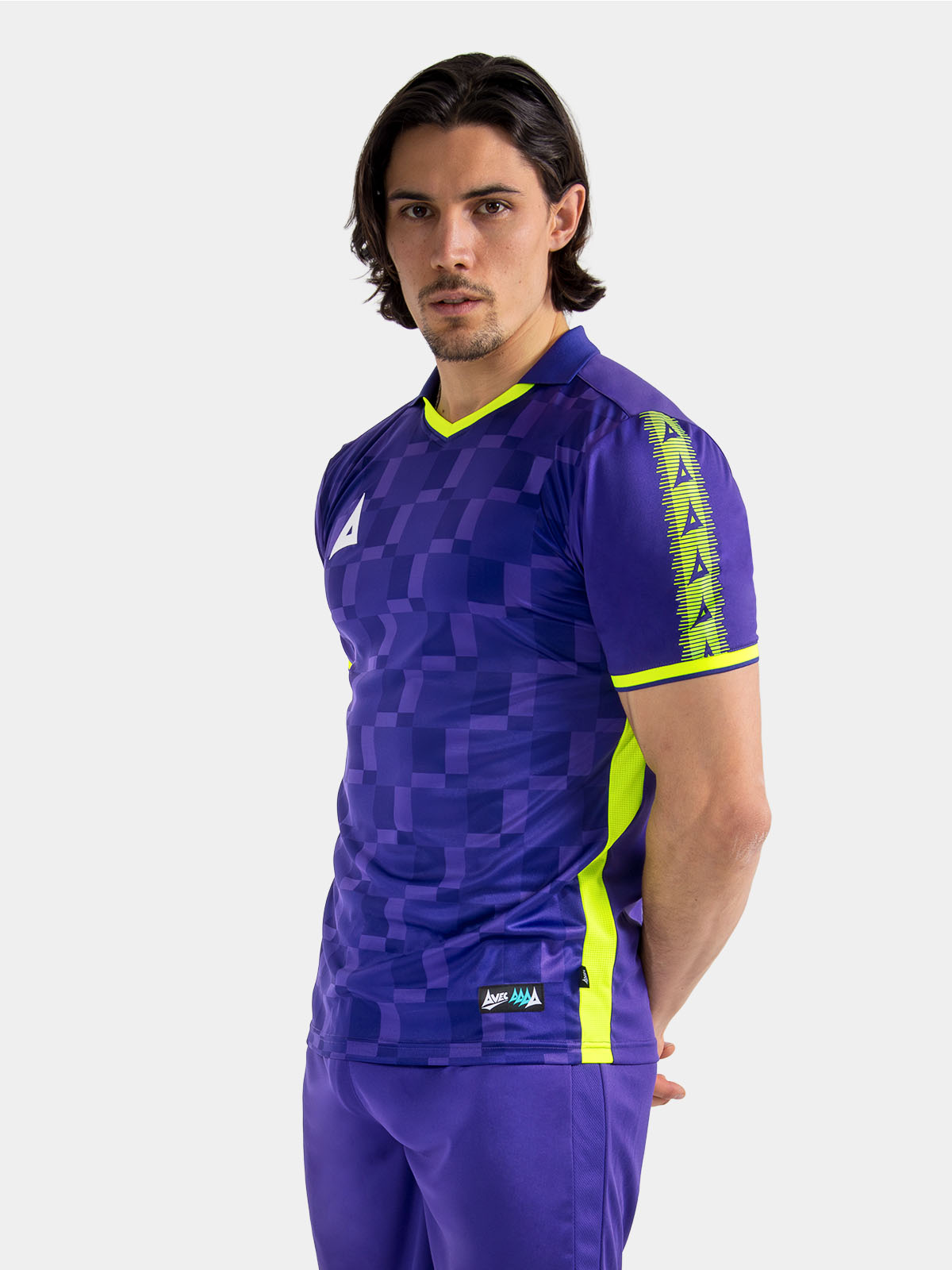 athletic fit purple football jersey by avec sport